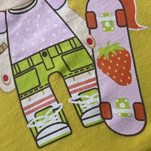 3T Gwen Stefani Harajuku Mini Top No Doubt Lovers Skater Strawberry Yellow Shirt - Picture 3 of 7
